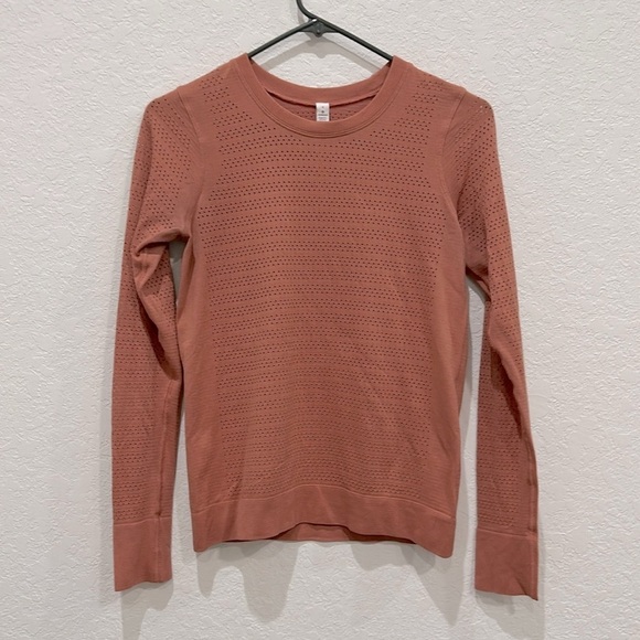 lululemon athletica Tops - Lululemon Breeze By Long Sleeve Size 4 in Copper Clay/Copper Clay